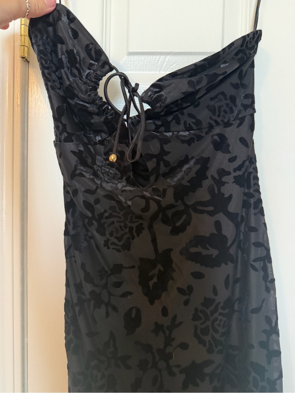 Selfie Leslie Black Velvet Dress